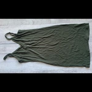 Slim green mini dress